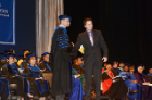Jason Rizzo, MD, PhD, accepted multiple awards for his biochemistry dissertation research.