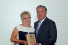 Elaine C. Taylor, who has served the Department of Ophthalmology for 30 years, received the John P. Naughton Award.