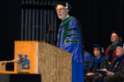 Kenneth H. Fischbeck, MD, gives the keynote address at the biomedical sciences commencement ceremony.