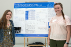 Tessa DeCicco, right, and Iris Izydorczak — from Amherst Central High School — are two of the students who worked on a project related to annotation of the Kytococcus sedentarius genome.