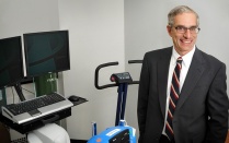 M. Jeffery Mador, MD, inside our Buffalo VA Medical Center cardiopulmonary exercise testing lab. 