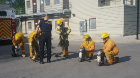 Residents undertake training during emergency medical services rotation. 
