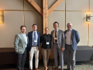 Matthew Brennan, DO; Adam Beer, MD; Emelie-jo Nappo, MD; Kevin Xie, MD; and Christopher Skomra, MD at the 2026 Annual Upstate New York Urological Association Research Conference.
