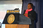 Assemblymember Crystal Peoples-Stokes spoke of the opportunities UB's new medical school will bring to the community.