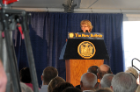 Nancy Nielsen, MD, PhD, UB’s senior associate dean for health policy, concluded the groundbreaking ceremony with a vision of a bright future for medical care in Western New York.