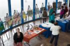 The first Jacobs Arts Festival filled the Biomedical Education Building atrium with original paintings, drawings, sculptures, crafts, poetry and music.