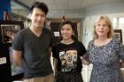 From left, first-year medical students James Lee and Charlene Liao coordinated the festival with guidance from arts consultant Ginny O’Brien.