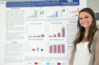 Adrianne M. DiBrog, a master’s student in nutrition science, displays her research on obesity, conducted in conjunction with the Center for Ingestive Behavior Research. She is mentored by Elizabeth G. Mietlicki-Baase, PhD, assistant professor of exercise and nutrition sciences.