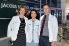 The ceremony was held to help prepare students — including Taylor Lindsay, left, Katherine Lee and Andrew Beiter — for their clinical rotations.
