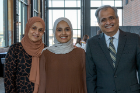 Sana Saeed celebrated her match with her parents. She will be doing her internal medicine residency at Rutgers New Jersey Medical School.
