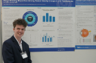 Medical student James Galligan presented research on binge drinking disparities among sexual identity groups in U.S. adolescents. The research analyzed data from the national Youth Risk Behavior Survey.