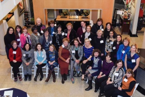 Zoom image: Committee sitting in a group.