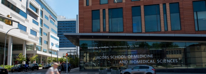 Exterior of Jacobs School. 
