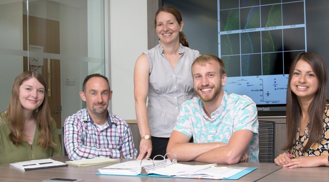 Christine Schaner Tooley with students: James Catlin, Meghan Conner & Haley Parker. Research Staff John Tooley. 