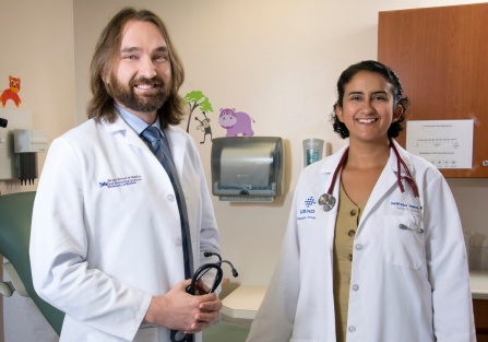 Resident Ryan Bowe, MD and Sarah Abdelsayed, MD. 