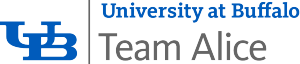University at Buffalo's Team Alice logo. 