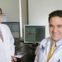 Pulmonary and critical care fellow Kenneth Burns, MD, and division chief Sanjay Sethi, MD. 