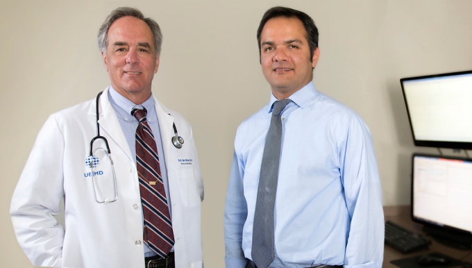 Eric Ten Brock, MD, with fellow Usman Riaz, MD.