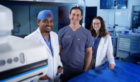 Dr. Levy with two residents. 