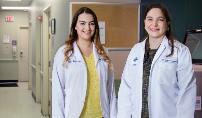 Natalia Alexandridi, MD, and Faye Justicia-Linde, MD. 