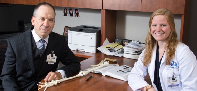 Student Mary Kate Frauenheim and Robert H. Ablove, MD. 