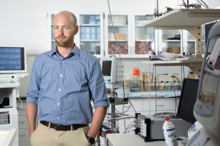 Brian Weil, PhD in a lab. 