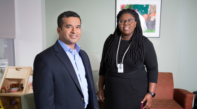 Program director Sourav Sengupta and Suzy Asikhia. 