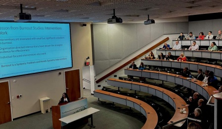 A lecture hall for Grand Rounds. 