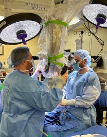 Plastic surgeons in the operating room. 