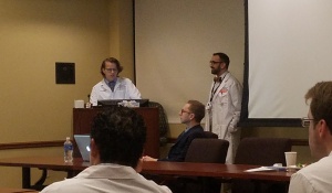 Zoom image: Dr. David Abramowitz presents his rebuttal to Dr. Mike Ernst. 