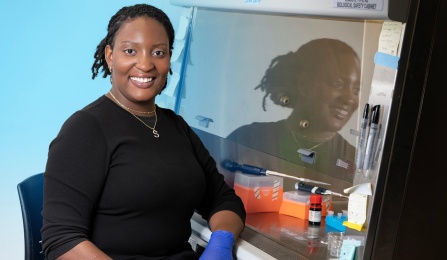 Student in a lab.