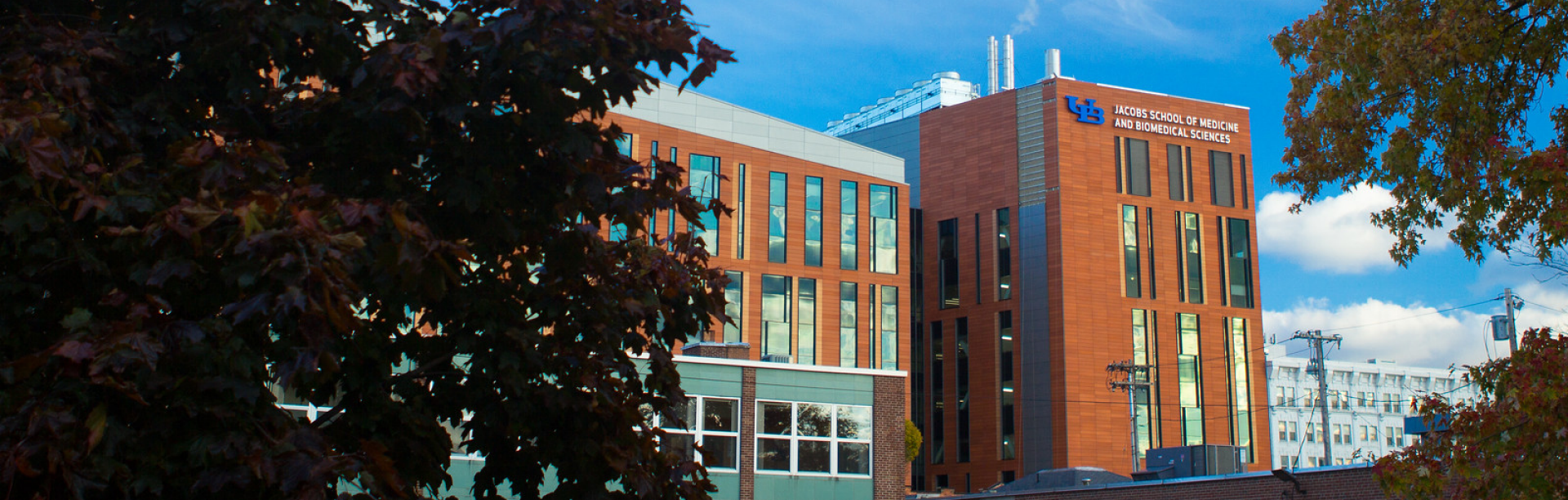 Exterior of jacobs school building.