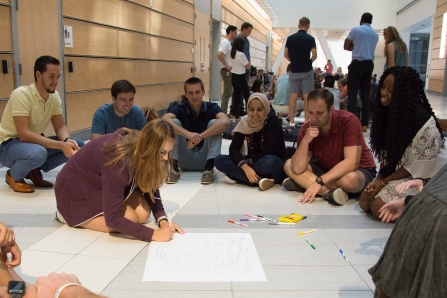Students at MD Orientation.