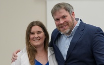 Student Hope Nyarady with her mentor, Dr. Thomas Covey. 