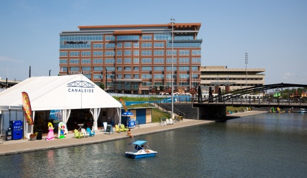 Canalside during summer. 