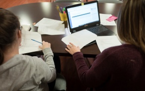 Students studying in the Academic Success Center.