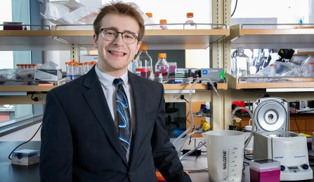 Student working in undergraduate laboratory.