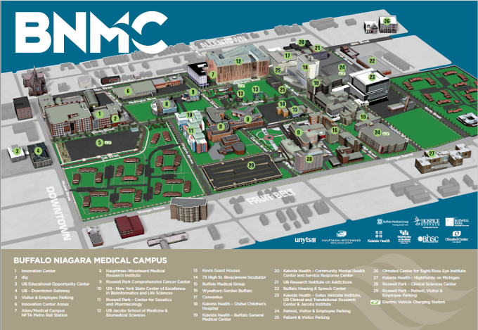 Map of the Buffalo Niagara Medical Campus. 