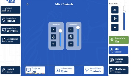 Zoom image: Image of the microphone controls