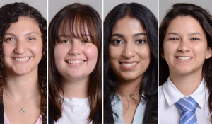 Amanda Bahgat, MD ’25, Danielle Falkenstein, MD ’25, Andrea Alfonsi, MD ’24 and Ascharya Balaji, MD ’25. 