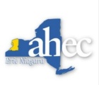 AHEC Erie Niagara Logo Map of NY State in blue highlighting Erie Niagara county in yellow. 