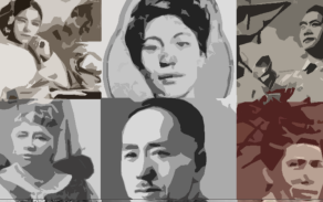 Series of portraits of Asian American and Pacific Islander figures. 