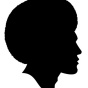 African American man siluette. 