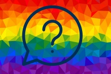 Rainbow colored questions marks. 