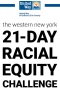 United Way Western NY 21-day racial equity challenge initiative logo. 