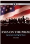 Movie poster of "eyes on the prize" a crowd infront of american flag. 