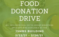 Food Donation Drive Banner Event of February 2021. 