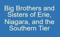Big Brothers and Sisters of Erie, Niagara, and the Southern Tier title in blue background and white letters. 
