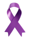 Purple ribbon in support of domestic violence. 